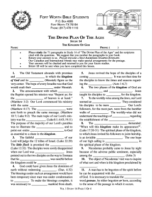The Kingdom of God Study 14