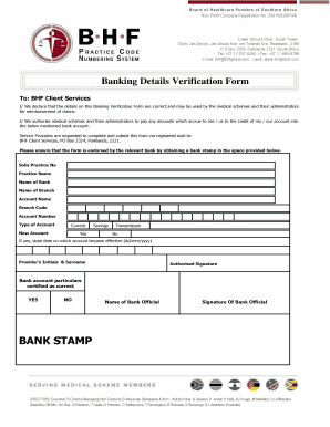 Banking Details Verification Form