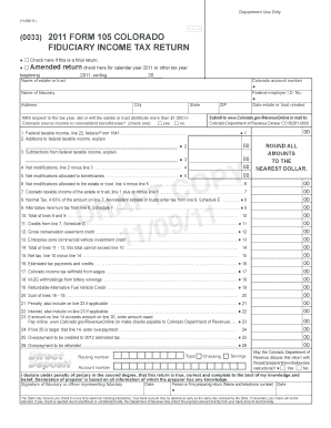 Colorado Fiduciary Income Tax Return Form 105