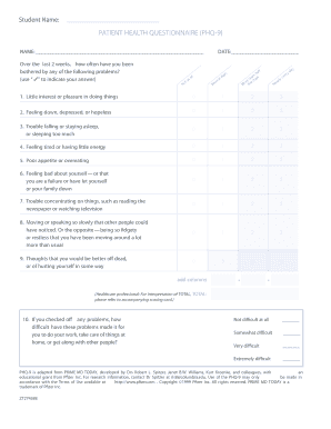 Patient Health Questionnaire (PHQ-9)