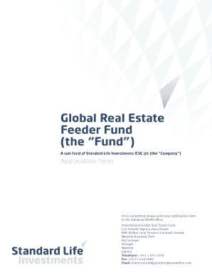 Global Real Estate Feeder Fund Application Form