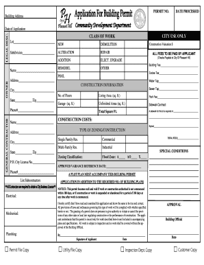 Building Permit Application