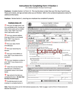 Form I-9 Employment Eligibility Verification