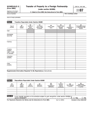 IRS Form 8865 Schedule O