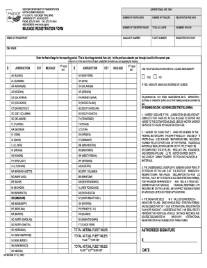 Missouri Motor Carrier Mileage Registration Form