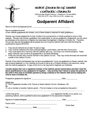 Godparent Affidavit