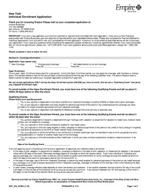 New York Individual Enrollment Application