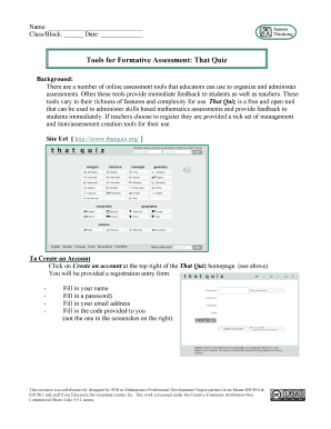 That Quiz Formative Assessment Guide