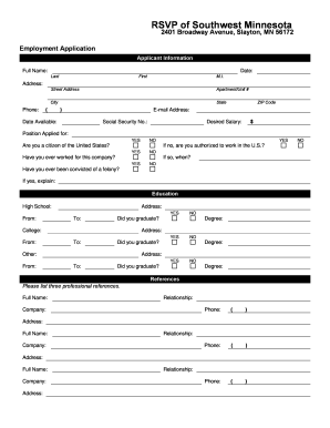 Employment Application Form