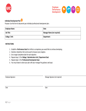Individual Development Plan Form