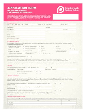 UK Student Application Form