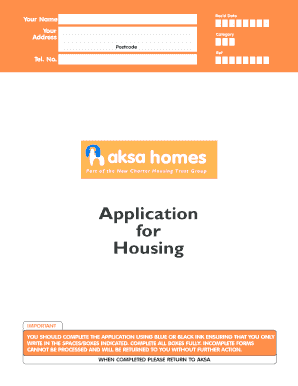 Housing Application Form