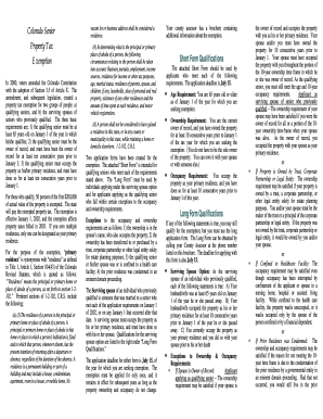 Colorado Senior Property Tax Exemption Short Form