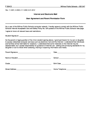 Willmar Public Schools Internet Use Agreement