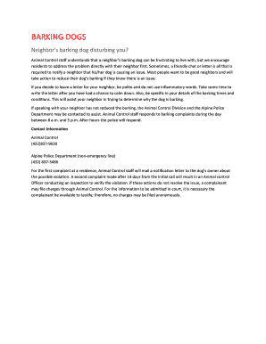 friendly letter to neighbor about barking dog fill out print sample letter to neighbor about barking dog