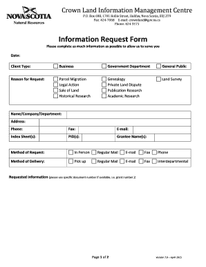 Crown Land Information Request Form