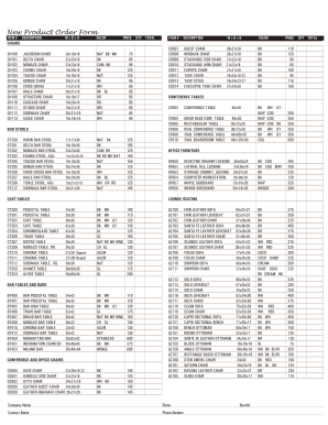 New Product Order Form