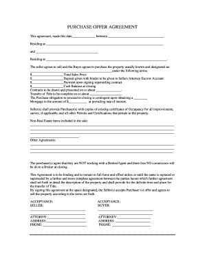 Purchase Offer Agreement