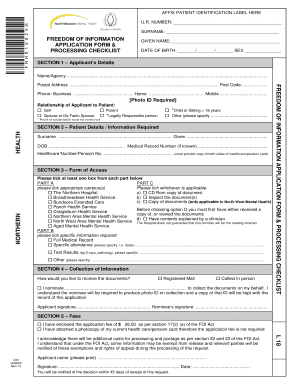 Freedom of Information Application Form