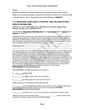 Real Estate Purchase Agreement