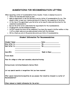 Security clearance character reference letter example - SUGGESTIONS FOR RECOMMENDATION LETTERS - central wawm k12 wi