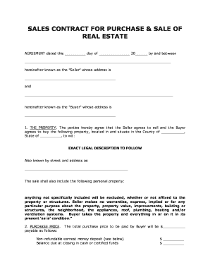 Real Estate Purchase and Sale Agreement