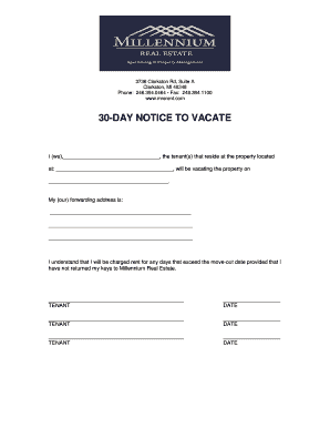 30-Day Notice to Vacate