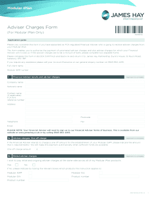 Adviser Charges Form for Modular iPlan