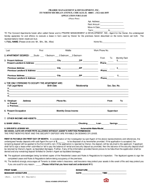 Concord Apartments Lease Application