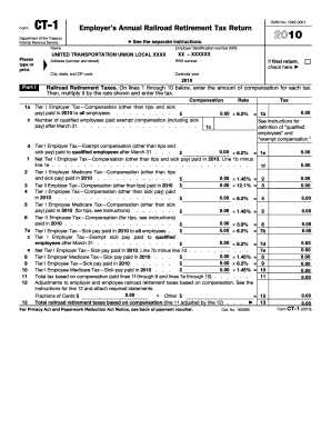 Form CT-1 Annual Railroad Retirement Tax Return