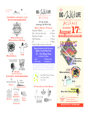 2008 Big Wild Life Runs Registration Form