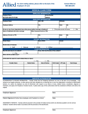 Medical Claim Form
