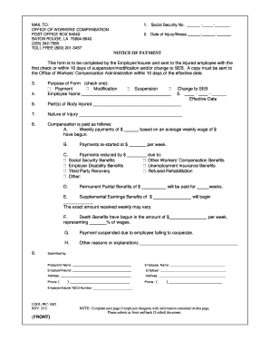 Louisiana Notice of Payment
