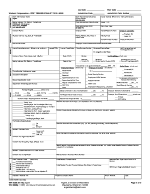 Loc Code Dept Code Workers Compensation FIRST REPORT OF