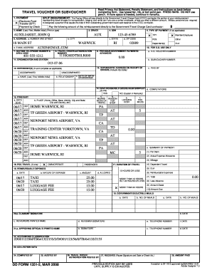US Federal Travel Voucher Form