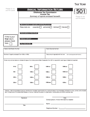 Oklahoma Annual Information Return