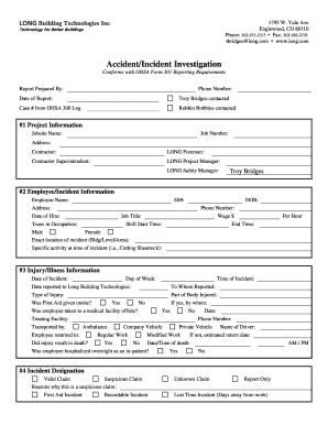 Accident/Incident Investigation Form