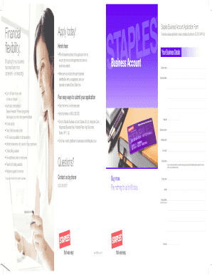 Staples Business Account Application Form