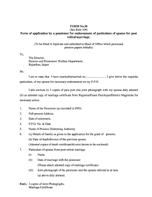 Pensioner Spouse Endorsement Form