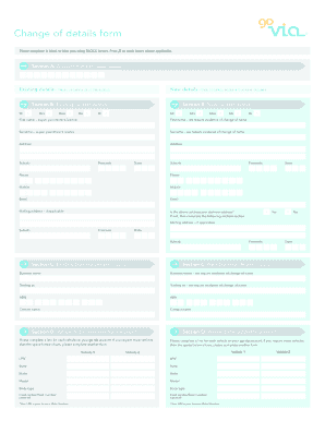 Change of Details Form