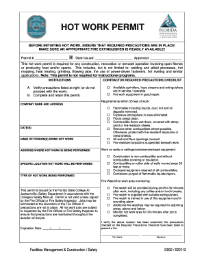 Hot Work Permit