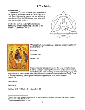 Fillable Online The Trinity Worksheet - pastorpauleycom Fax Email Print ...
