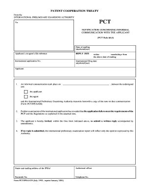PCT Informal Communication Notice