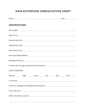 Fillable Hair Color Consultation Form Edit Online Download Sles In Word Pdf Hair Extension Consultation Form Template