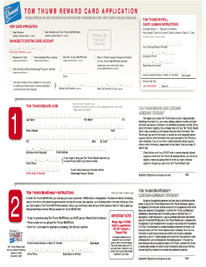 Tom Thumb Reward Card Application