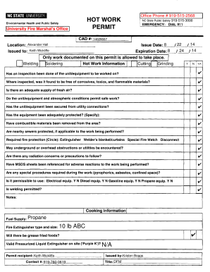 NC STATE UNIVERSITY HOT WORK NC State Public - ncsu