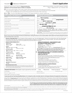 Team Beachbody Coach Application