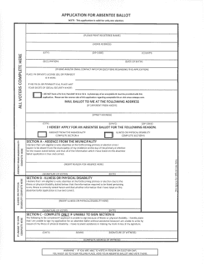 Pennsylvania Absentee Ballot Application