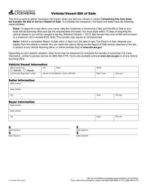 Not transfer the title or act as a Report of Sale
