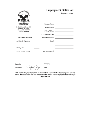 Employment Online Ad Agreement